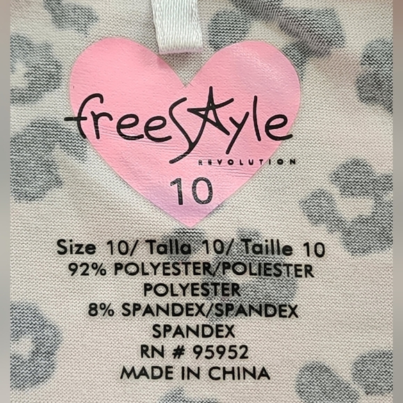 Free Style Girls Pink Leopard Print Knee-Length Ruffled A-Line Sundress, sz 10 - Picture 2 of 15